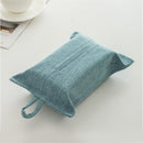 2pcs Toilet Paper Holder Reusable Tissue Holder Travel Tissue Holder Wall Hanging Tissue Box Cover Toilet Paper Storage Rectangle Napkin Holder Cloth Tissue Box for Car Office Desk, BLue