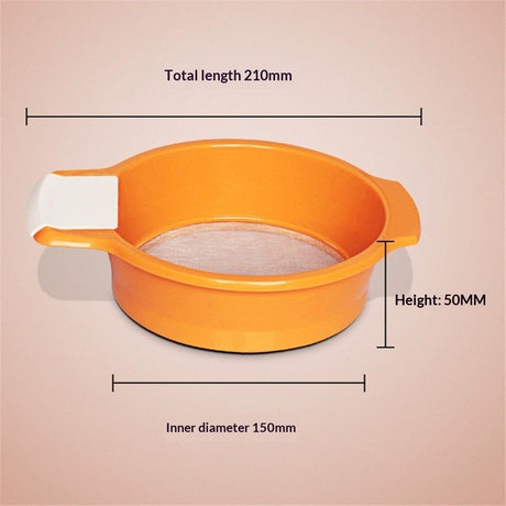 1pc Round Soil Sieve Fine Mesh Strainer for Baking and Gardening Stainless Steel Convenient Kitchen Tool for Soil Flour and Vegetable Washing
