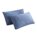 2pcs Ice silk cool pillowcase, home hotel student dormitory pillow core protective cover, simple cloud pattern elegant pillowcase（48*74cm）