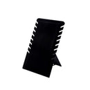 2Pcs Multiple Pendant Necklace Display Stand Jewelry Organizer Rack for Chains and Pendants Elegant Desktop Jewelry Showcase （ flat top black）