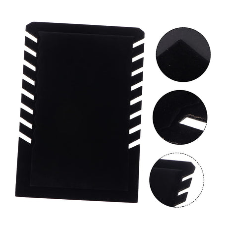2Pcs Multiple Pendant Necklace Display Stand Jewelry Organizer Rack for Chains and Pendants Elegant Desktop Jewelry Showcase （ flat top black）