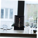 2Pcs Multiple Pendant Necklace Display Stand Jewelry Organizer Rack for Chains and Pendants Elegant Desktop Jewelry Showcase （ flat top black）