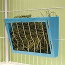 Rabbit Hay Feeder Rack Food Feeding Manger Bunny Grass Holder Small Animals Less Wasted Food Dispenser for Rabbits Guinea Pig Chinchilla Hamster (Blue)