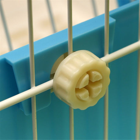 Rabbit Hay Feeder Rack Food Feeding Manger Bunny Grass Holder Small Animals Less Wasted Food Dispenser for Rabbits Guinea Pig Chinchilla Hamster (Blue)