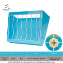 Rabbit Hay Feeder Rack Food Feeding Manger Bunny Grass Holder Small Animals Less Wasted Food Dispenser for Rabbits Guinea Pig Chinchilla Hamster (Blue)