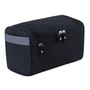 Oxford cloth waterproof hook wash bag travel makeup bag men's portable storage bag cosmetics storage bag (Black)