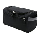 Oxford cloth waterproof hook wash bag travel makeup bag men's portable storage bag cosmetics storage bag (Black)
