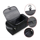 Oxford cloth waterproof hook wash bag travel makeup bag men's portable storage bag cosmetics storage bag (Black)