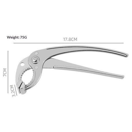 2pcs Hot Plate Gripper, Anti Scald Bowl Holder Clip, 2 In 1 Aluminium Tongs Clamp & Nut Cracker, Heavy Duty Hot Dish Grabber for Pizza Pan Pot