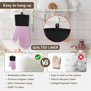 A pair of Silicone Oven Mitts- Extended Oven Mitts Heat Resistant , Oven Gloves with Soft Liner Good  to Clean Flexible-Oven Mits Set for Cooking Baking Grilling BBQ（Flat threaded gloves purple）