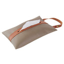 Tissues Box PU Leather Facial Paper Storage Case Rectangular Organizer Holder Decor with Hanging Strip for Kitchen Restaurant Countertops Bedroom Dressers Night Stands Desks (camel)