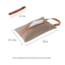 Tissues Box PU Leather Facial Paper Storage Case Rectangular Organizer Holder Decor with Hanging Strip for Kitchen Restaurant Countertops Bedroom Dressers Night Stands Desks (camel)