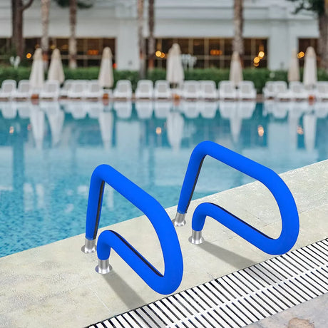 Pool Handrail Cover – Padded Zipper Sleeve for Inground & Above Ground Rails, Heat Reduction, Non-Slip Comfort Grip, 8FT, 2-Pack