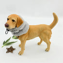 2pcs Dog Ear Muffs Noise Protection - Soft Calming Hood for Anxiety Relief, Fireworks, Thunder, Grooming & Vet Visits - Elastic Band & Comfortable Neck Warmer for Travel (light gray M)