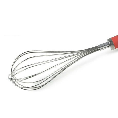 High quality handheld mixer with rubber anti slip handle and 304 stainless steel manual 12 inch egg beater baking tool