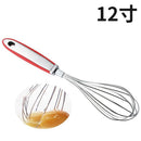 High quality handheld mixer with rubber anti slip handle and 304 stainless steel manual 12 inch egg beater baking tool