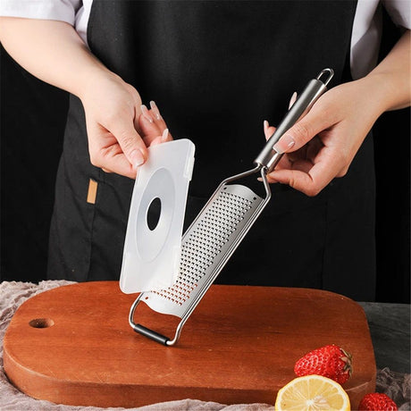Stainless Steel Ultra Fine Cheese Grater Great for Hard Cheeses, Chocolate, Nutmeg, and Lemon Zest -  Kitchenware With brush