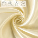 120cm Round Satin TableclothsOverlay Round Satin Table Cover Bright Silk Smooth Fabric Tablecloth for Wedding Banquet Tables Decoration（champagne）