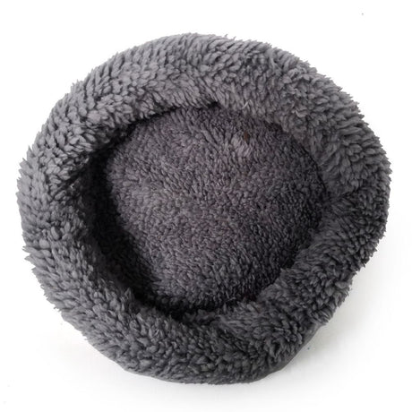 Warm Guinea Pig Bed,  Outer Inner Diameter Hamster Beds with Plush, Machine Washable Small Pet Hideout, Cozy Carrier Cage Accessories for Small Dwarf Rabbits Hedgehog Squirrel Ferret（grey）