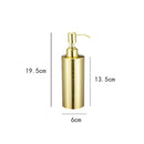 Gold Soap Dispenser, Full Stainless Steel Soap Dispenser, Conditioner – Modern Countertop Dispenser with Non-Slip Protective Pads