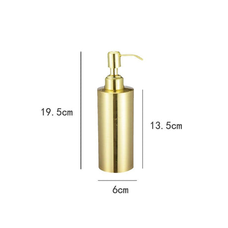 Gold Soap Dispenser, Full Stainless Steel Soap Dispenser, Conditioner – Modern Countertop Dispenser with Non-Slip Protective Pads