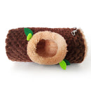 2-piece set of small animal hammocks, warm plush hanging tunnels, and double-layer hammock cages, suitable for rocking hammocks hiding ferrets, guinea pigs, Totoro, squirrels, mice, and hamsters, brown
