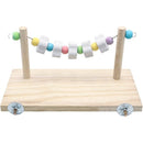 Wooden Stand Platform with Grinding Toys Bird Perch Stand for Parakeets Cockatiels Conures Rats Gerbils Chinchillas Squirrels