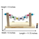 Wooden Stand Platform with Grinding Toys Bird Perch Stand for Parakeets Cockatiels Conures Rats Gerbils Chinchillas Squirrels