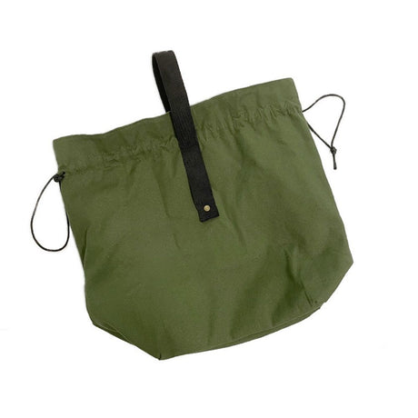 Canvas Drawstring Lunch Bag Insulated Lunch Tote Japanese Style Bento Tote Bag Reusable Lunch Bag with Handle and Drawstring（olive drab）