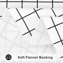 Rectangular checkered tablecloth PEVA for kitchen dining, picnic and camping, wrinkle free and washable tablecloth, black+white, 137*90cm