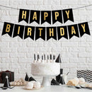 2pcs Black Gold Happy Birthday Banner Birthday Party Supplies for Adult Boy Girl  Black Bday Party Decorations & Decor for Men & Women.