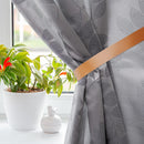 Leather Curtain Tiebacks Vintage Style Curtain Tie Backs Leather Curtain Rod Holder Curtain Buckle for Home Offic Living Room Bedroom 4 Pcs (Light Brown)