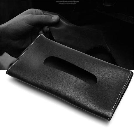 Car Tissue Holder  - Black Sun Visor Napkin Holder - Tissue and Disposable Mask Holder for Car - Handy and Compact to Organize Your Tissues and Masks（BLack）