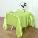 85inch/215cm   Tablecloth Overlay, Green Square Tablecloth Cover, Wrinkle-Free Table Cover, Stain-Resistant Fabric for Party, Wedding, Banquet Table Decoration
