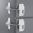 Heavy Duty Combination Refrigerator Lock (2 Pack) - Cabinet Locks Baby Proofing, No Drilling Adhesive Fridge Locks, for Fridge, Cabinets, Drawers, Window and Child Safety Cabinet Lock（white）