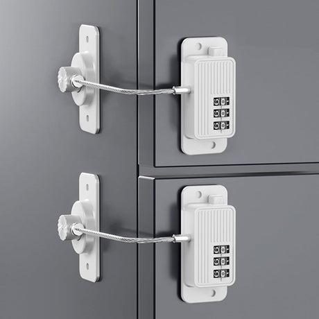 Heavy Duty Combination Refrigerator Lock (2 Pack) - Cabinet Locks Baby Proofing, No Drilling Adhesive Fridge Locks, for Fridge, Cabinets, Drawers, Window and Child Safety Cabinet Lock（white）