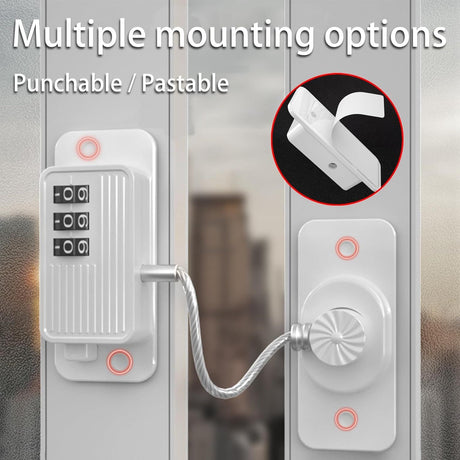 Heavy Duty Combination Refrigerator Lock (2 Pack) - Cabinet Locks Baby Proofing, No Drilling Adhesive Fridge Locks, for Fridge, Cabinets, Drawers, Window and Child Safety Cabinet Lock（white）