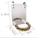Bird Mirror for Cage, Bird Parrot Mirror with Rope for Cockatiel Conures, Lovebirds, Parrot, Canaries, and Budgies（Mirror+6 Bell String）