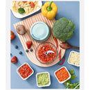 Manual Food Processor Vegetable Chopper, Portable Hand Pull String Garlic Mincer Onion Cutter for Veggies, Ginger, Fruits, Nuts, Herbs, etc.,  Blue