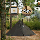 Hot Tent Stove Jack Fireproof Stove Jack Tent Stove Jack Stove Jack Kit for Tent 9.4" x 9.4",for Canvas Tent Hot Tent Chimney