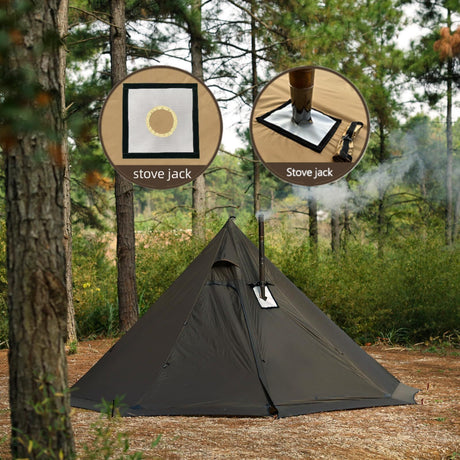 Hot Tent Stove Jack Fireproof Stove Jack Tent Stove Jack Stove Jack Kit for Tent 9.4
