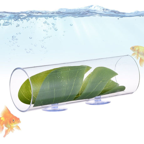 2 Pack Betta Fish Acrylic Tube Tunnel,Betta Fish Leaf Pad Simulating The Natural Habitat for Betta Spawning Grounds Breeding Resting Bed，Fish Shelter Hideaway