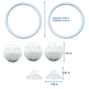 2 set Enrichment Toys with Filter Ball set, Turtle Water Cleaner Ball, Aquarium Feeding Ring with Balls, Betta Fish Toy, Aquatic Turtle Enrichment Toy, Tortoise Supplies (729mm)