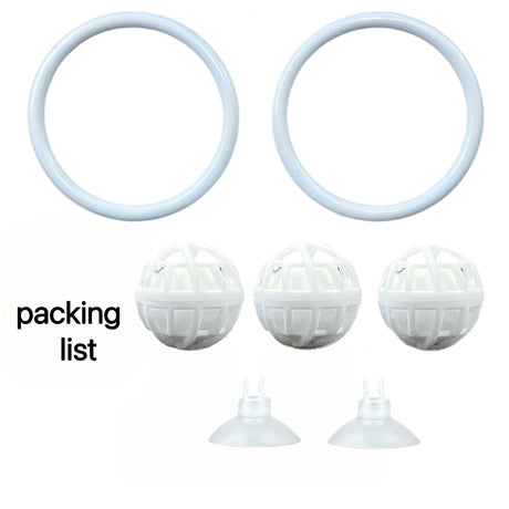 2 set Enrichment Toys with Filter Ball set, Turtle Water Cleaner Ball, Aquarium Feeding Ring with Balls, Betta Fish Toy, Aquatic Turtle Enrichment Toy, Tortoise Supplies (729mm)