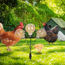 2 Pack Chicken Feeding Toy, Chicken Enrichment Toys with Spring and Ground Stake, Chicken Treat Dispenser Peck Toy for Hens Poultry Duck Birds Parrot Cat