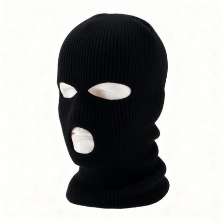 2pcs 3 Hole Winter Knitted Mask, Full Face Cover Ski Scarf Mask Warm for Adult Skiing, Motorcycle,Wind Protection