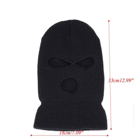 2pcs 3 Hole Winter Knitted Mask, Full Face Cover Ski Scarf Mask Warm for Adult Skiing, Motorcycle,Wind Protection