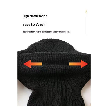 2pcs 3 Hole Winter Knitted Mask, Full Face Cover Ski Scarf Mask Warm for Adult Skiing, Motorcycle,Wind Protection