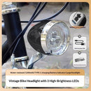 Vintage Retro Bicycle Bike Front Light Lamp LED Fixie Headlight with Bracket, for Women, Beach Cruiser Accessories