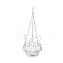 Hanging Chicken Treat Feeder, Fordable Chicken Vegetable Hanging Feeder for coop, Sturdy Chicken Treat Dispenser with Hanging Chain Chicken Accessories